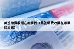 美签缴费收据在哪里找（美签缴费收据在哪里找出来）