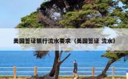 美国签证银行流水要求（美国签证 流水）