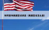 如何查询美国签证状态（美国签证怎么查）
