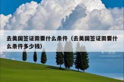 去美国签证需要什么条件（去美国签证需要什么条件多少钱）