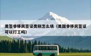 美签非移民签证类别怎么填（美国非移民签证可以打工吗）