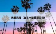 美签流程（自己申请美签流程）