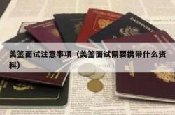 美签面试注意事项（美签面试需要携带什么资料）