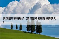 美国签证去新加坡（美国签证去新加坡要多久）