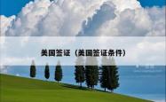 美国签证（美国签证条件）
