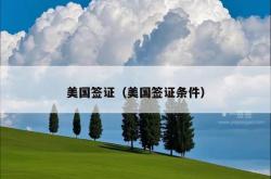 美国签证（美国签证条件）