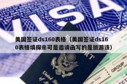 美国签证ds160表格（美国签证ds160表格填探亲可是邀请函写的是旅游该）