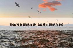 持美签入境新加坡（美签过境新加坡）