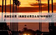美国签证费（美国签证费怎么交?如何操作?）