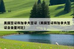 美国签证和加拿大签证（美国签证和加拿大签证含金量对比）