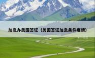 加急办美国签证（美国签证加急条件疫情）