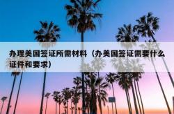 办理美国签证所需材料（办美国签证需要什么证件和要求）