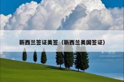 新西兰签证美签（新西兰美国签证）