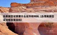 办美国签证需要什么证件和材料（办理美国签证流程百度百科）