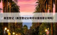美签登记（美签登记公司可以是挂靠公司吗）