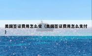 美国签证费用怎么交（美国签证费用怎么支付）