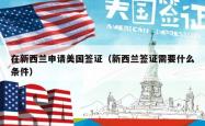 在新西兰申请美国签证（新西兰签证需要什么条件）