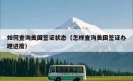 如何查询美国签证状态（怎样查询美国签证办理进度）
