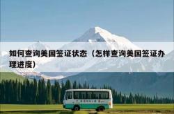 如何查询美国签证状态（怎样查询美国签证办理进度）
