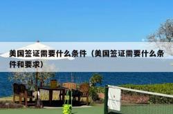 美国签证需要什么条件（美国签证需要什么条件和要求）