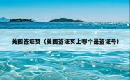 美国签证页（美国签证页上哪个是签证号）