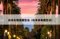 白本办理美国签证（白本拿美国签证）