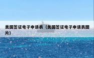 美国签证电子申请表（美国签证电子申请表图片）