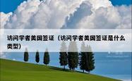 访问学者美国签证(访问学者美国签证是什么类型)