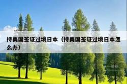 持美国签证过境日本（持美国签证过境日本怎么办）