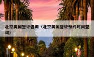 北京美国签证咨询（北京美国签证预约时间查询）
