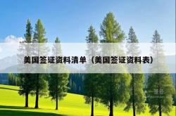 美国签证资料清单（美国签证资料表）
