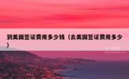 到美国签证费用多少钱（去美国签证费用多少）