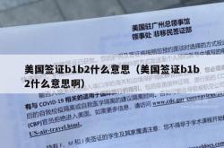 美国签证b1b2什么意思（美国签证b1b2什么意思啊）
