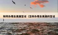 如何办理去美国签证（怎样办理去美国的签证）