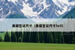 美国签证尺寸（美国签证尺寸5x5）