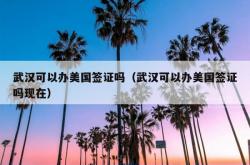 武汉可以办美国签证吗（武汉可以办美国签证吗现在）