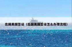 出国美国签证（出国美国签证怎么办理流程）