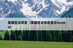 美国签证状态（美国签证状态显示issued）