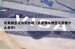 去美国签证如何办理（去美国办理签证需要什么条件）