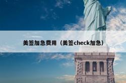 美签加急费用（美签check加急）