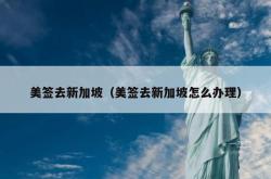 美签去新加坡（美签去新加坡怎么办理）
