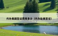 代办美国签证费用多少（代办赴美签证）