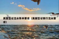 美国签证流水账单要求（美国签证银行流水要求）