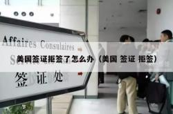 美国签证拒签了怎么办（美国 签证 拒签）