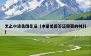 怎么申请美国签证（申请美国签证需要的材料）