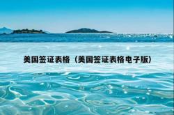 美国签证表格（美国签证表格电子版）