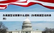 办美国签证需要什么资料（办理美国签证的条件）