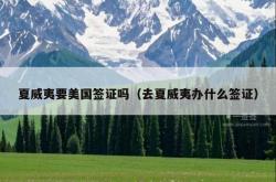 夏威夷要美国签证吗（去夏威夷办什么签证）