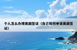 个人怎么办理美国签证（自己如何申请美国签证）
