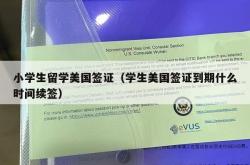 小学生留学美国签证（学生美国签证到期什么时间续签）